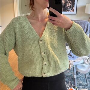 Zara Mint Cozy Cardigan